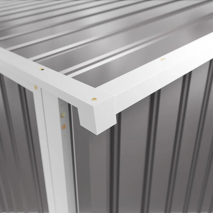 Casetta da giardino in acciaio zincato grigio 1,51x1,03xh1,96 m - 42,9kg- 1,55 metri quadri