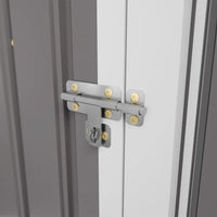 Casetta da giardino in acciaio zincato grigio 1,51x1,03xh1,96 m - 42,9kg- 1,55 metri quadri