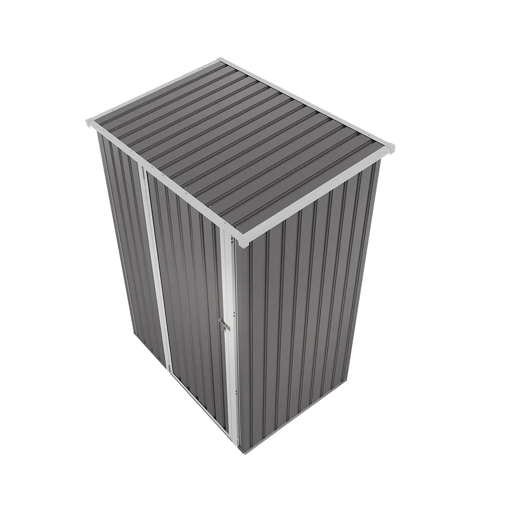 Casetta da giardino in acciaio zincato grigio 1,51x1,03xh1,96 m - 42,9kg- 1,55 metri quadri