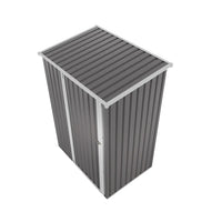 Casetta da giardino in acciaio zincato grigio 1,51x1,03xh1,96 m - 42,9kg- 1,55 metri quadri