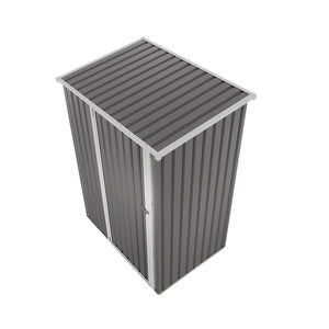 Casetta da giardino in acciaio zincato grigio 1,51x1,03xh1,96 m - 42,9kg- 1,55 metri quadri