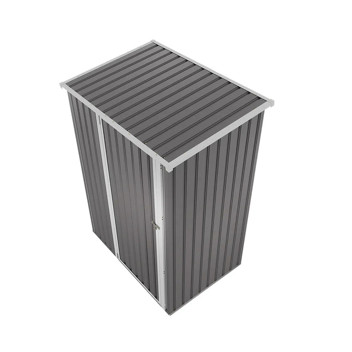 Casetta da giardino in acciaio zincato grigio 1,51x1,03xh1,96 m - 42,9kg- 1,55 metri quadri