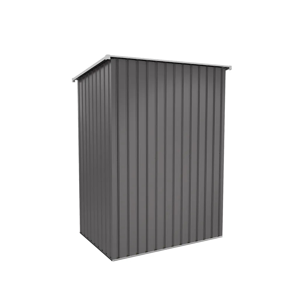 Casetta da giardino in acciaio zincato grigio 1,51x1,03xh1,96 m - 42,9kg- 1,55 metri quadri