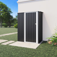 Casetta da giardino in acciaio zincato nero 1,51x1,03xh1,96 m - 42,9kg- 1,55 metri quadri
