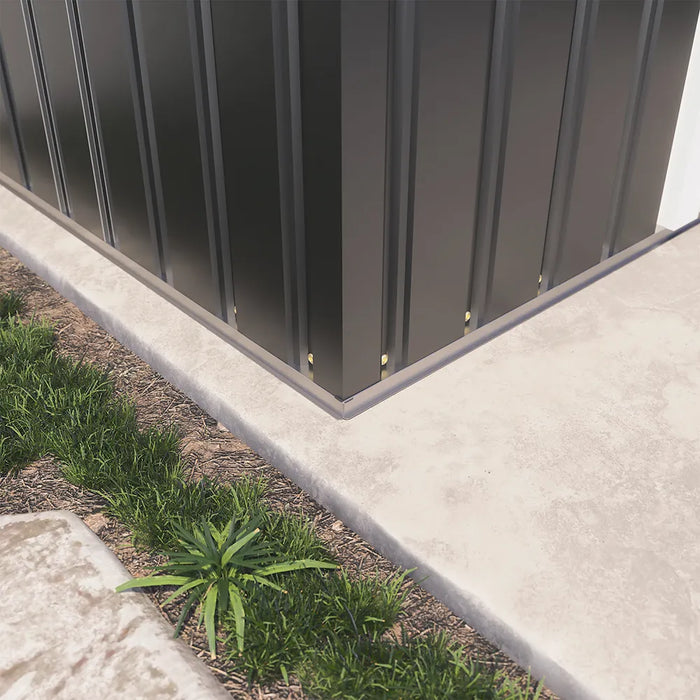 Casetta da giardino in acciaio zincato nero 1,51x1,03xh1,96 m - 42,9kg- 1,55 metri quadri