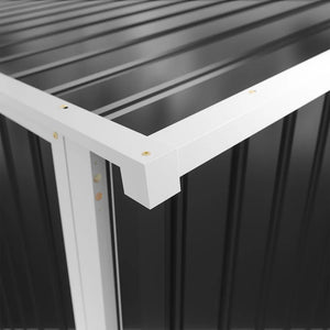 Casetta da giardino in acciaio zincato nero 1,51x1,03xh1,96 m - 42,9kg- 1,55 metri quadri