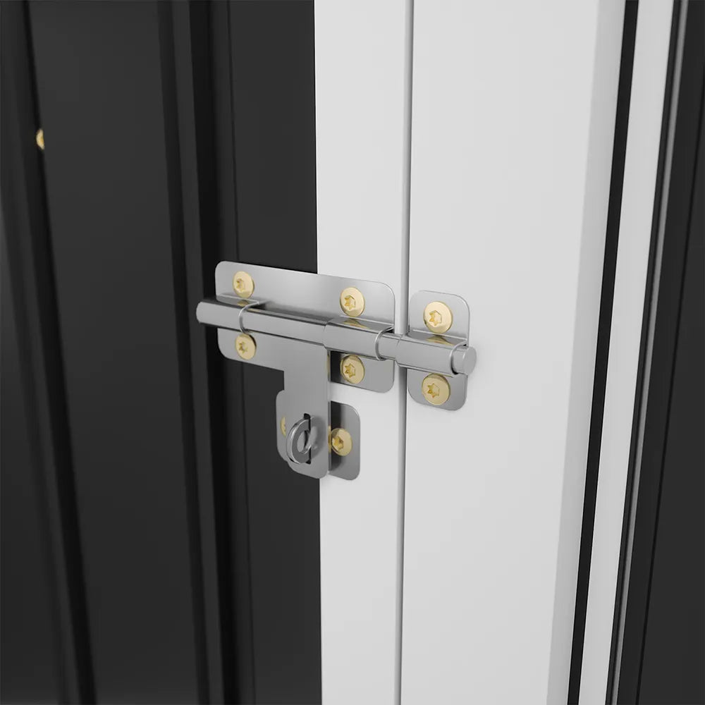 Casetta da giardino in acciaio zincato nero 1,51x1,03xh1,96 m - 42,9kg- 1,55 metri quadri