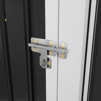 Casetta da giardino in acciaio zincato nero 1,51x1,03xh1,96 m - 42,9kg- 1,55 metri quadri