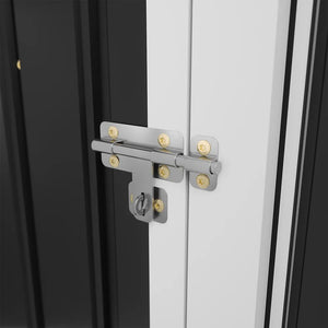 Casetta da giardino in acciaio zincato nero 1,51x1,03xh1,96 m - 42,9kg- 1,55 metri quadri