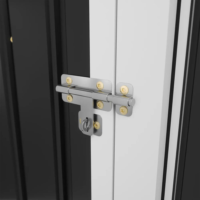 Casetta da giardino in acciaio zincato nero 1,51x1,03xh1,96 m - 42,9kg- 1,55 metri quadri