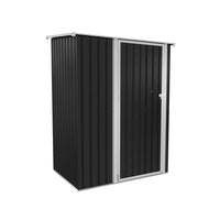 Casetta da giardino in acciaio zincato nero 1,51x1,03xh1,96 m - 42,9kg- 1,55 metri quadri