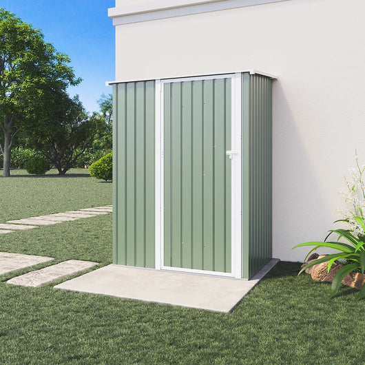 Casetta da giardino in acciaio zincato verde 1,51x1,03xh1,96 m - 42,9kg- 1,55 metri quadri