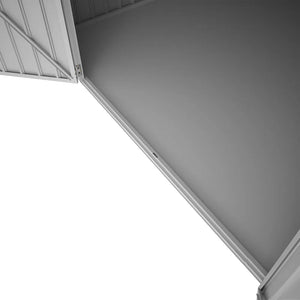 Casetta da giardino in acciaio zincato grigio 2,56x2,56xh2,16m - 111kg -  6,55 metri quadri