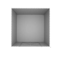 Casetta da giardino in acciaio zincato grigio 2,56x2,56xh2,16m - 111kg -  6,55 metri quadri