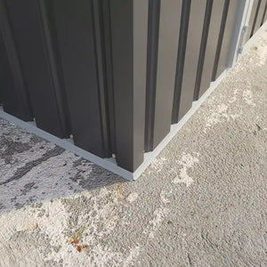 Casetta da giardino in acciaio zincato grigio 2,56x2,56xh2,16m - 111kg -  6,55 metri quadri