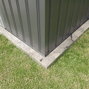 Casetta da giardino in acciaio zincato grigio 2,77x1,93xh1,96m - 91kg - 5,35 metri quadri