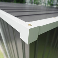 Casetta da giardino in acciaio zincato grigio 2,77x1,93xh1,96m - 91kg - 5,35 metri quadri