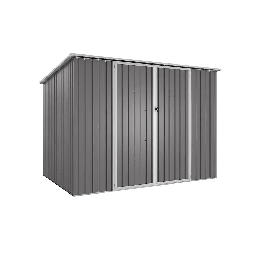 Casetta da giardino in acciaio zincato grigio 2,77x1,93xh1,96m - 91kg - 5,35 metri quadri