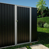 Casetta da giardino in acciaio zincato nero 5,96x3,56xh2,17m -258kg - 21,2 metri quadri