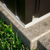 Casetta da giardino in acciaio zincato nero 5,96x3,56xh2,17m -258kg - 21,2 metri quadri