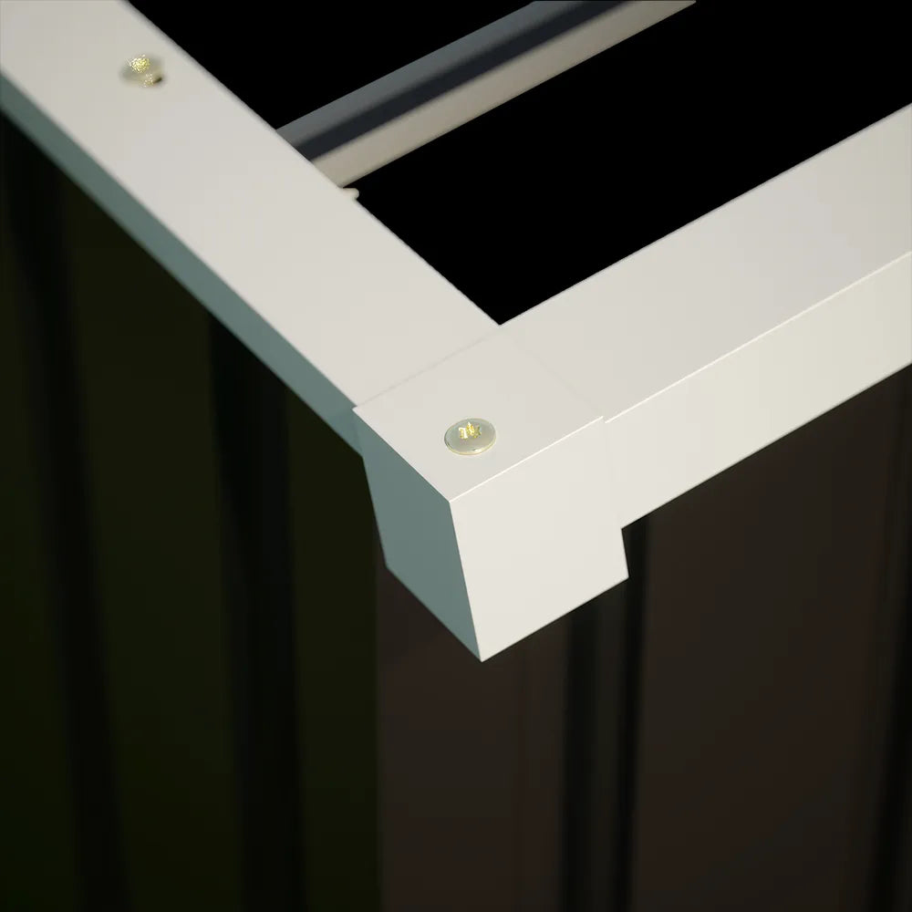 Casetta da giardino in acciaio zincato nero 5,96x3,56xh2,17m -258kg - 21,2 metri quadri