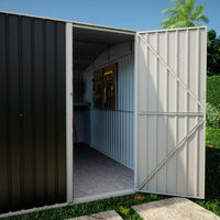 Casetta da giardino in acciaio zincato nero 5,96x3,56xh2,17m -258kg - 21,2 metri quadri