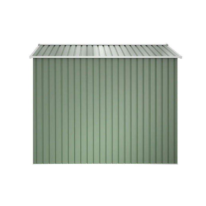Casetta da giardino in acciaio zincato verde 2,56x2,56xh2,16m - 111kg - 6,55 metri quadri