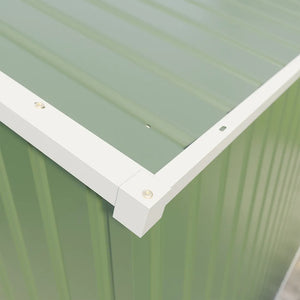 Casetta da giardino in acciaio zincato verde 2,56x2,56xh2,16m - 111kg - 6,55 metri quadri