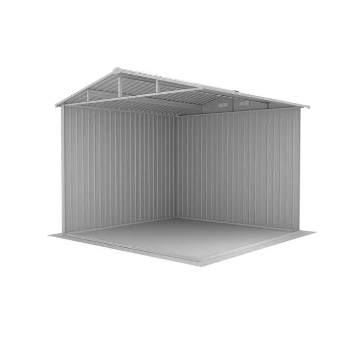 Casetta da giardino in acciaio zincato verde 2,56x2,56xh2,16m - 111kg - 6,55 metri quadri