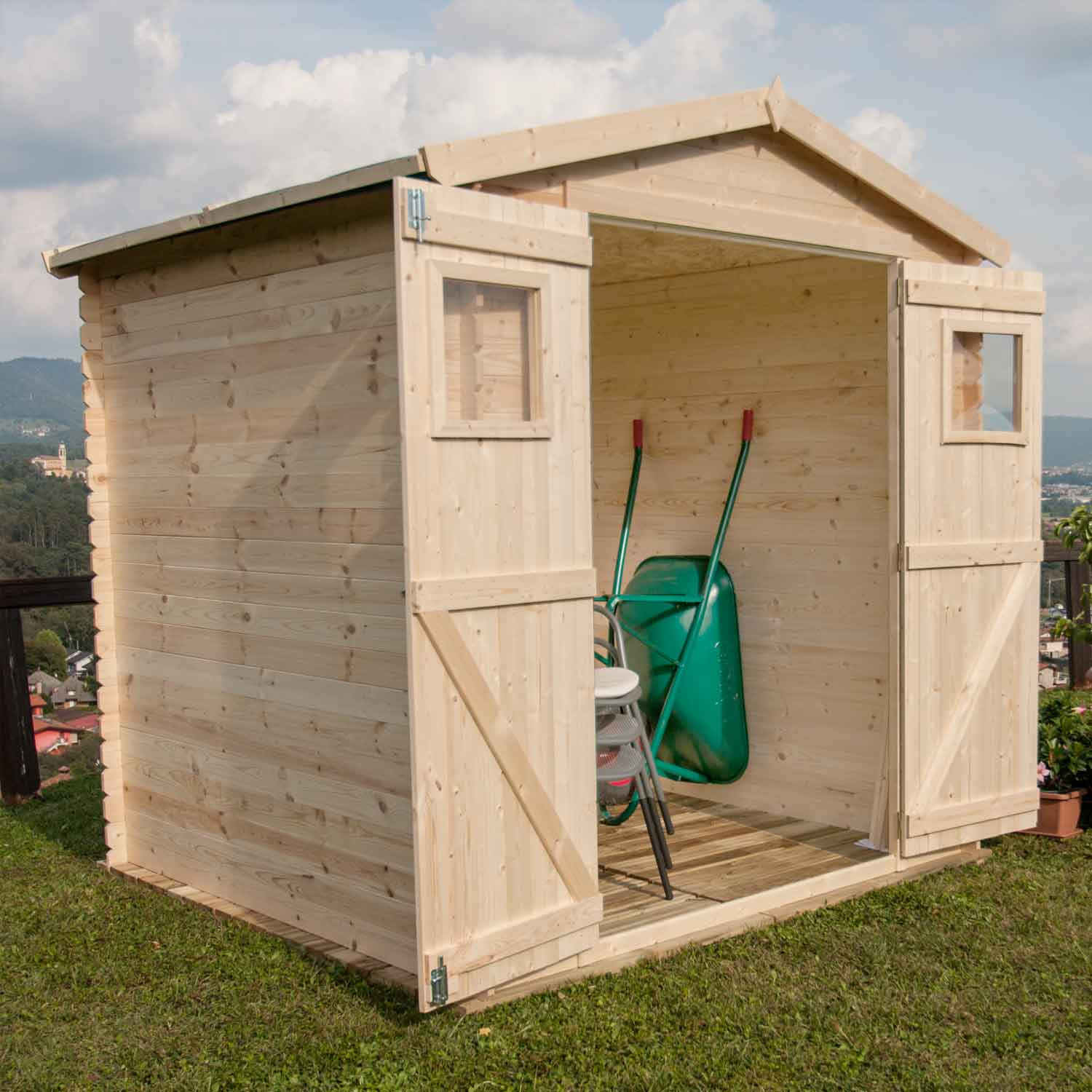 Giulia - casetta da giardino in legno di pino 200x200 cm