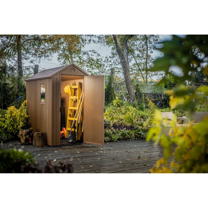 Casetta in Resina Darwin 4X6 Marrone 125,8X184,5X205,1H Cm Keter