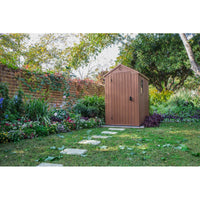 Casetta in Resina Darwin 4X6 Marrone 125,8X184,5X205,1H Cm Keter