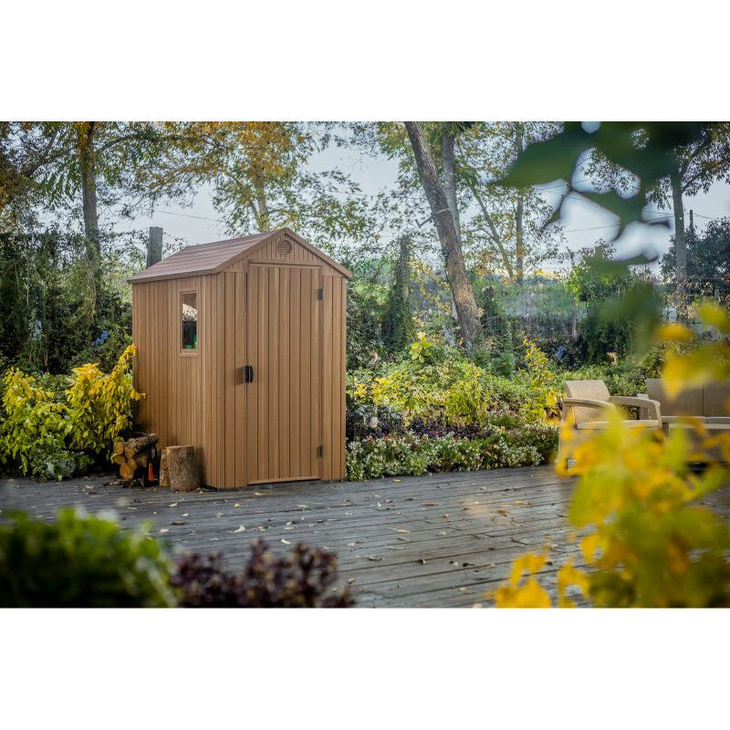 Casetta in Resina Darwin 4X6 Marrone 125,8X184,5X205,1H Cm Keter