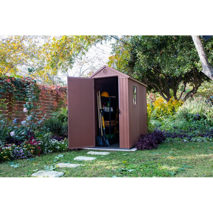 Casetta in Resina Darwin 4X6 Marrone 125,8X184,5X205,1H Cm Keter