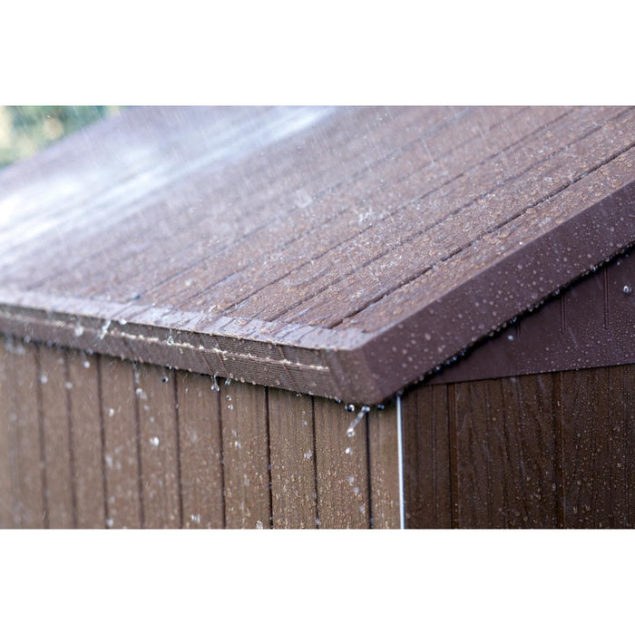 Casetta in Resina Darwin 6X6 Marrone Finestra Frontale 190X183X221H Cm Keter