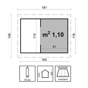 Joy - casetta in legno per bambini con sabbiera e scivolo