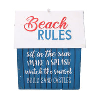 Casetta metallo mare blu rettangolare cm 24,5x18,5h28,5