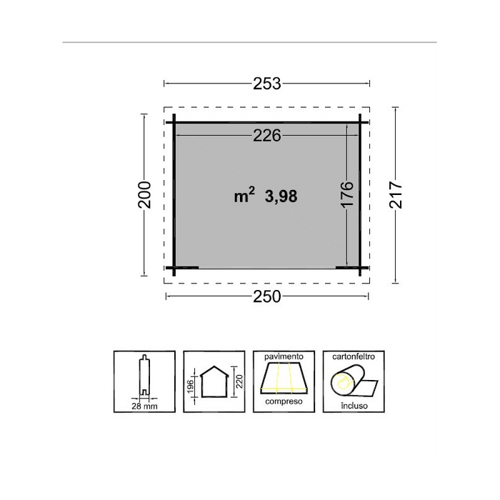 Casetta Nina Cm 250X200 Losa