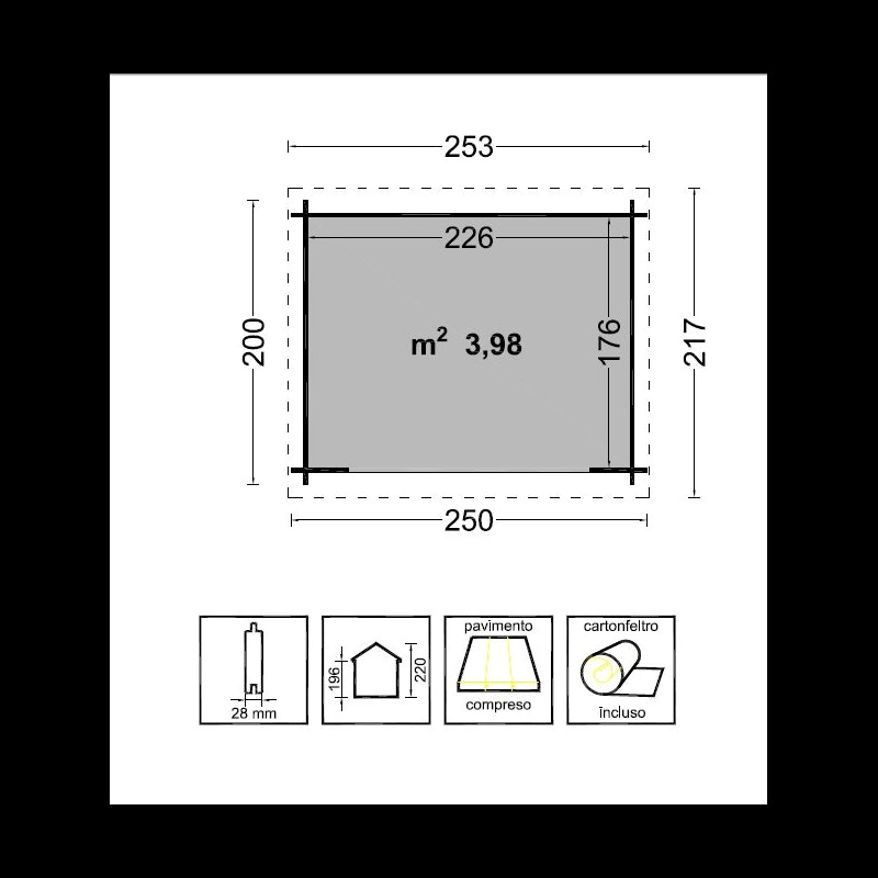 Casetta Nina Cm 250X200 Losa