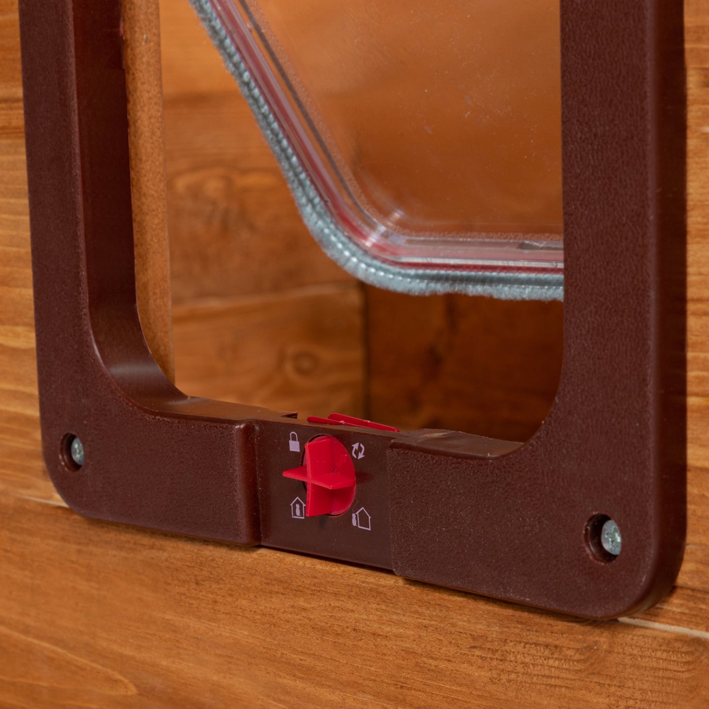 IDMarket - Casetta per gatti in legno autoriscaldante con porta e finestra