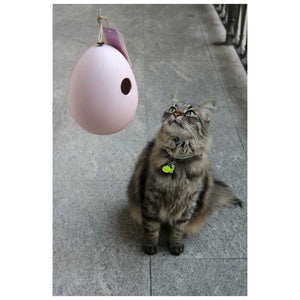 Casetta per Uccellini da appendere, in Ceramica, con Gancio in metallo