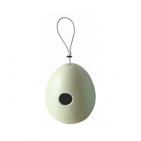 Casetta per Uccellini da appendere, in Ceramica, con Gancio in metallo