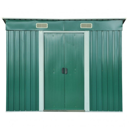 Casetta Porta Atrezzi in Metallo Ezooza 237 x 119 x 181 cm in Lamiera di colore Verde