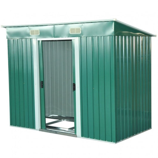 Casetta Porta Atrezzi in Metallo Ezooza 237 x 119 x 181 cm in Lamiera di colore Verde