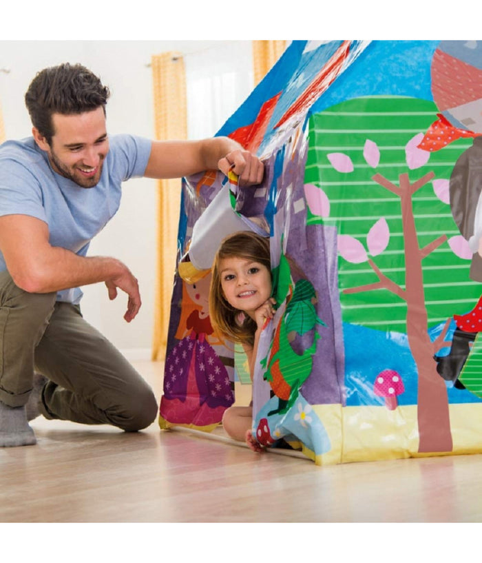 Casetta Tenda In Pvc Per Bambini 3-6 Anni Castello 95x107x75 Cm Pieghevole 45642         