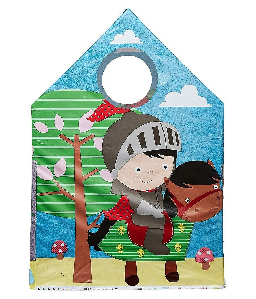 Casetta Tenda In Pvc Per Bambini 3-6 Anni Castello 95x107x75 Cm Pieghevole 45642         