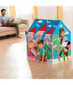 Casetta Tenda In Pvc Per Bambini 3-6 Anni Castello 95x107x75 Cm Pieghevole 45642         