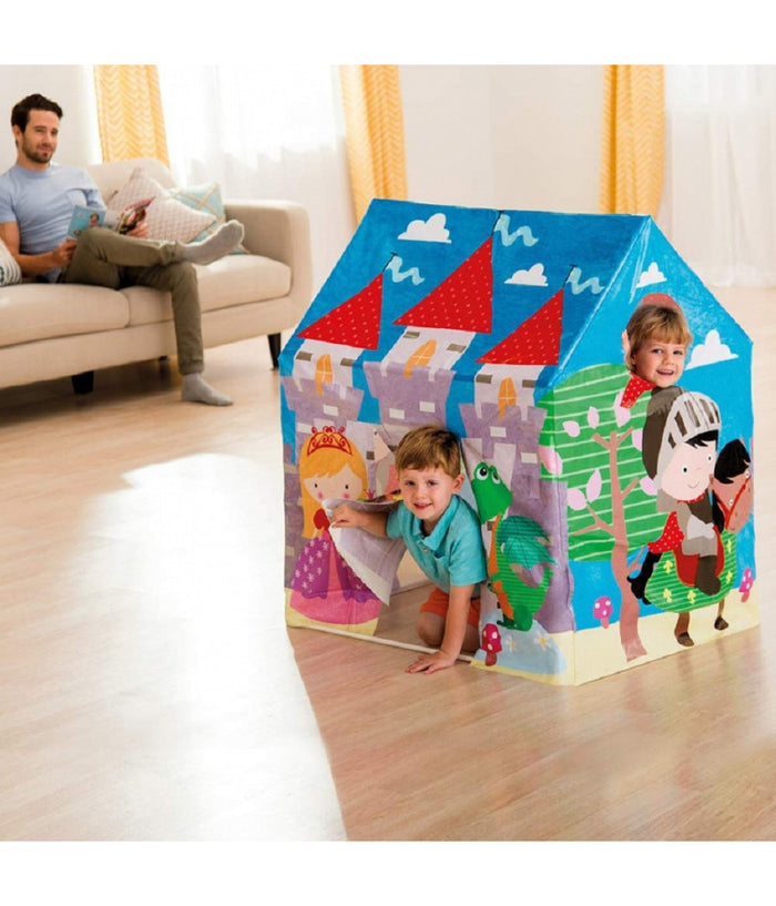 Casetta Tenda In Pvc Per Bambini 3-6 Anni Castello 95x107x75 Cm Pieghevole 45642         