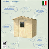 Casetta Vaniglia Addossata o meno Varie misure PSF pefc - Non addossata 200x207 cm