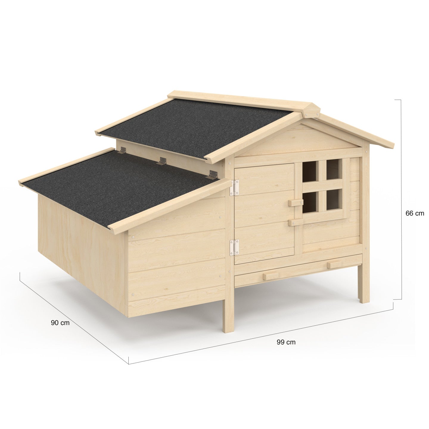 IDMarket - Casetta XXL con cassetta nido in legno